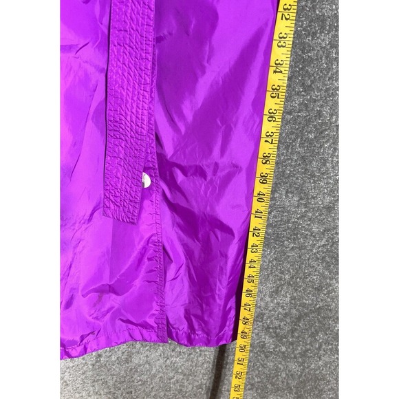 Vintage Woolrich Full Length Windbreaker Rain Trench Coat Womens Size M Fuchsia - Picture 11 of 12